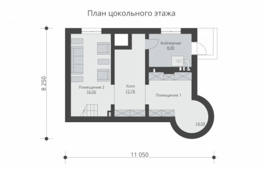 Проект двухэтажного дома с цокольным этажом